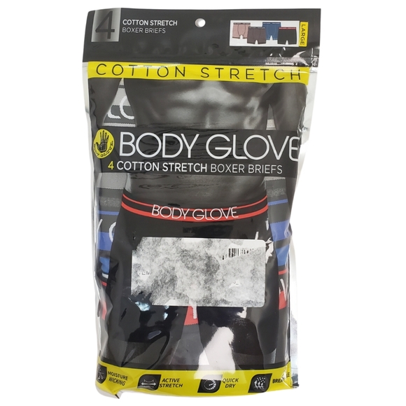 Body Glove Men's Cotton Stretch Boxer Briefs 4 Pairs NWT - Picture 1 of 2